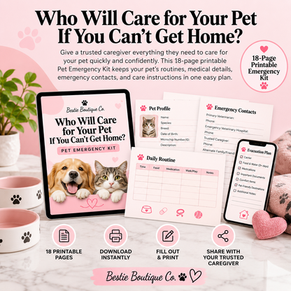 Pet Emergency Kit Bundle I English &Espanol