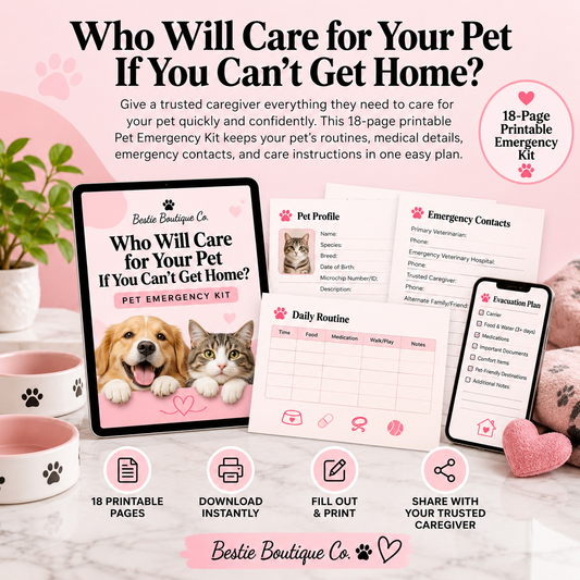 Pet Emergency Kit: If I Can’t Come Home – 18-Page Printable Plan